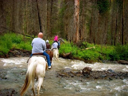 Crossing the creek!