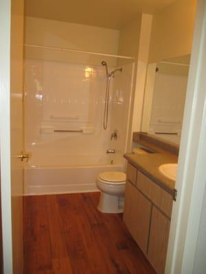 Nice size bathrooms with plenty of room to move around.