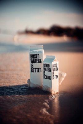 Boxed Water Product Photography