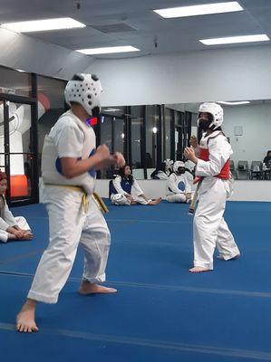 Sparring Friday. Kids having fun.