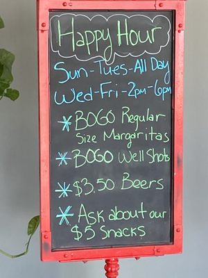 Happy Hour prices