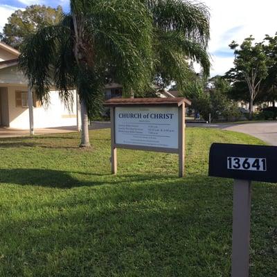 Front yard with sign