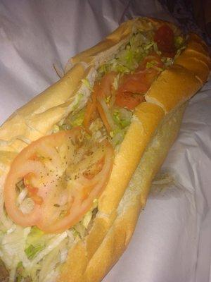 One of my favorites.. A cheesesteak hoagie..