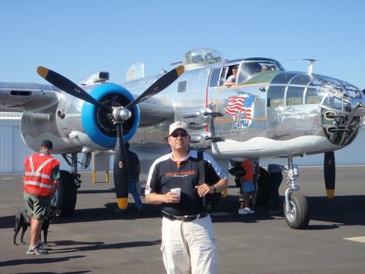 Me standing in front of a B-24.  Made famous by Doolittle's raid of Japan off the USS Hornet.