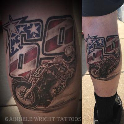 Memorial. Nicky Hayden piece by Gabriele Wright.