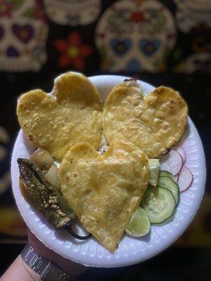 Mulitas en forma de corazón para el día de san Valentín