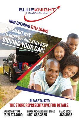 Now you can smartly get the money you need to attend to your short term financing needs at a lower finance fee and still keep your car.