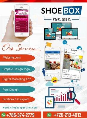 Web Design
Hosting & Domain.com
logotipo Design
Marketing Ad's
Facebook & instragram