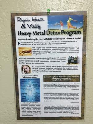 Our detox program helps diagnose and prevent harmful metals from accumulating in the body.