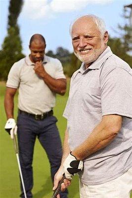 my other grandpa and his friend golfing