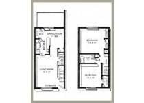 Two bedroom / One and one half bath 1250 Sq. Ft. Town Home