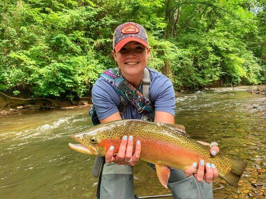 Jessica with a nice summertime Rainbow