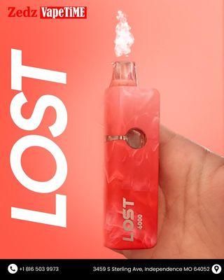 "Take your taste buds on a wild ride with the Lost 6000 puffs vape--only at Zedz Vapetime Independence!