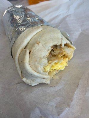 Mmmmm this breakfast burrito is good!!