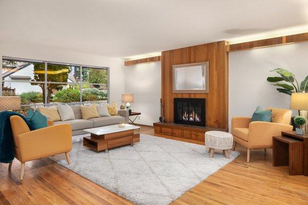 Mercer Island Mid Century Modern home stage