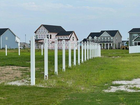 A fence with no panels