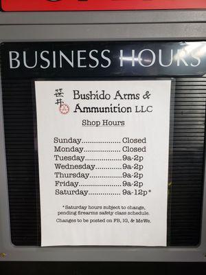 Business hours