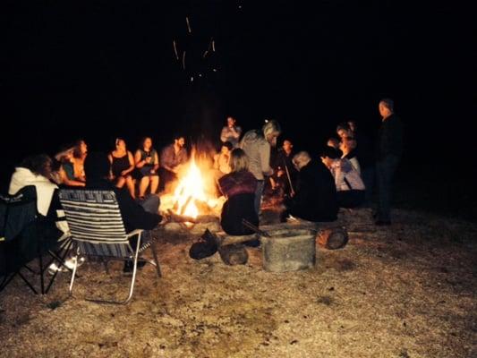 A bonfire site for small gatherings.