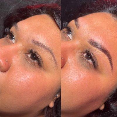 Before & After Brow Lamination combo 
- brow Lamination 
-brow stain 
-brow wax clean up & tweeze