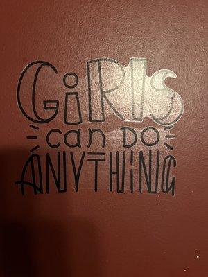 They sure can! In the girls bathroom