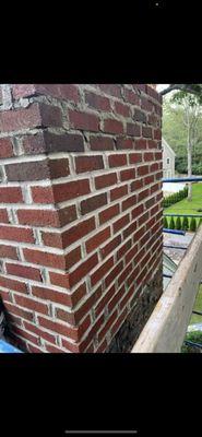 Chimney rebuild by us at solid stone masonry