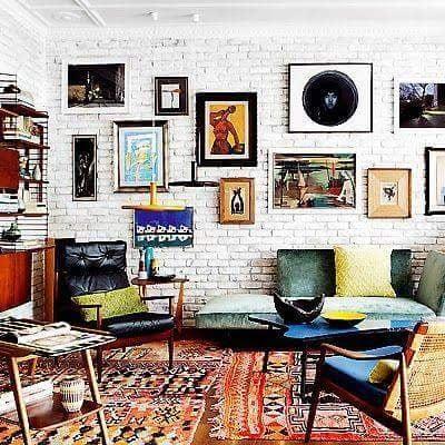 Eclectic picture framing grouping ideas