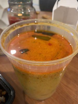 Red curry - don't like how the oil is sitting on top