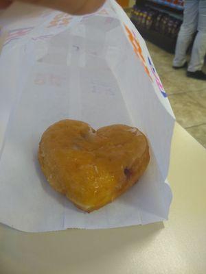 Valentine's Day jelly donut