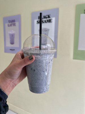 Black sesame latte!