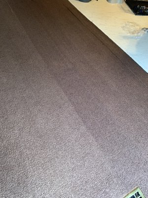 During carpet cleaning