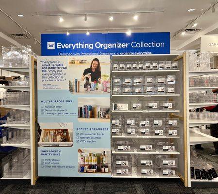 Clear organizers bins and trays