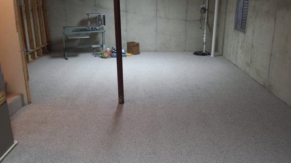 Basement carpet install