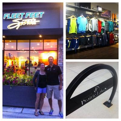 Owners Jessica & Matt Anderson at the grand opening of the Fleet Feet Sports Sun Prairie - September 2014.