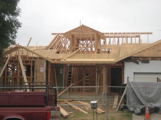 Rough framing of new homes and additions