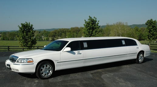 Luxury White Stretch Limo for your transportation needs