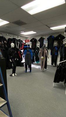 wetsuits and dive skins..