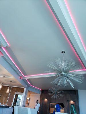 Pink Led Lighting Installation