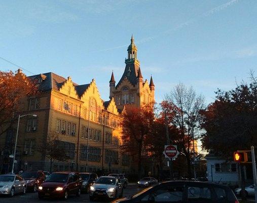 Sunset on Newtown HS.