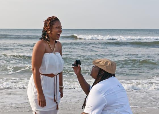 Surprise engagement photography