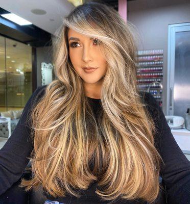 transition blonde balayage