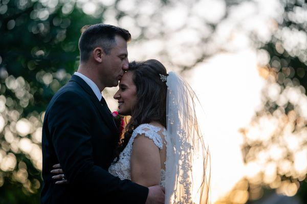 Groom showing affection