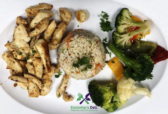 Chicken, Brown Rice, Steamed Vegetables (Fit Meal)