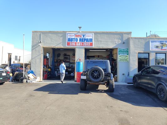 Front of auto repair shop