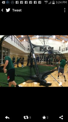 CSU Baseball indoor workout in Atlanta