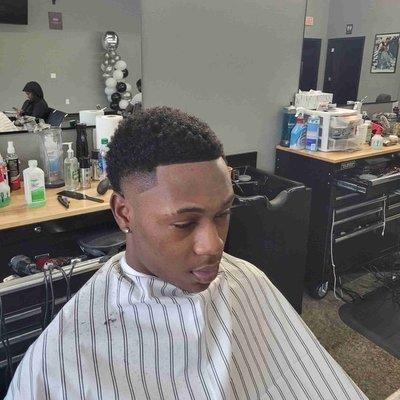 Mens high taper haircut