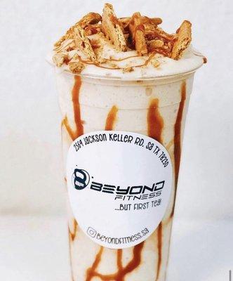 Caramel Pumpkin Cheesecake Shake, serves as a meal replacement without the regrets. Loaded with protein without the calories