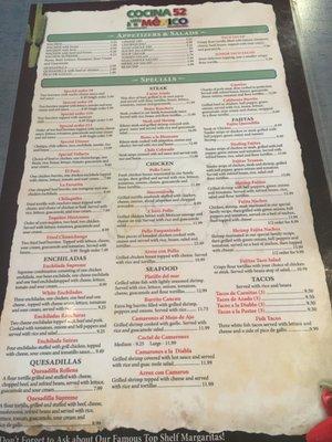 Menu.. front