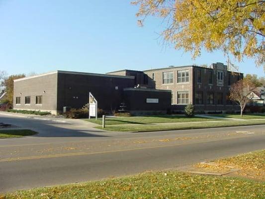 Our office is the redesigned old Bartlett School Building.