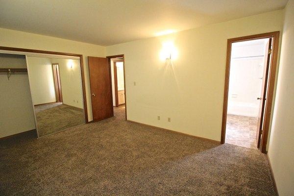 Master bedroom has it's own bathroom, with mirror closets