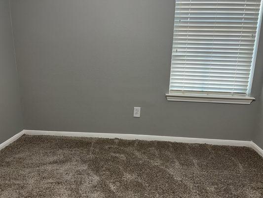 After, carpet needs to be restretched here still